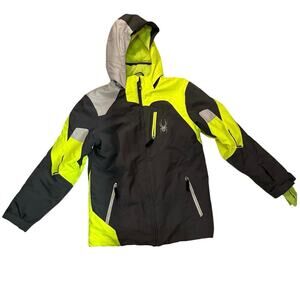 Spyder Lime/Gray Winter Coat Parka